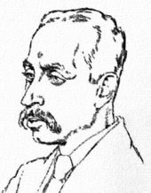 Rainer Maria Rilke, after a drawing of Emil Orlik (1917)