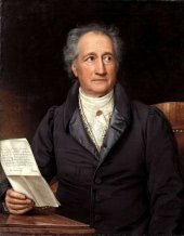 Johann Wolfgang von Goethe in 1828, by a painting of Joseph Karl Stieler