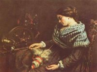Gustave Courbet: Schlafende Spinnerin (1853)