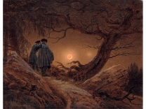 Caspar David Friedrich: Zwei Männer in Betrachtung des Mondes (1819/1920)