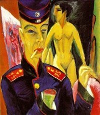 Ernst Ludwig Kirchner: Selbstbildnis als Soldat (1915)