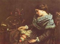 Gustave Courbet: Sleeping Spinner (1853)