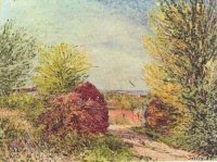 Alfred Sisley: Weg in Veneux-Nadon im Frühling (1885)