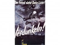 NS-Propagandaplakat warnt vor alliierten Luftangriffen (ca. 1943)