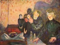 Edvard Munch - Todeskampf / Am Totenbett (1915)