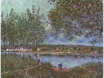 Alfred Sisley: Weg der alten Fähre in By (1880)